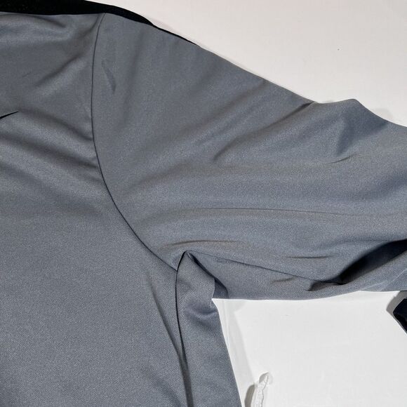 Nike Full Zip Grey Training Track Jacket Performance Fabric Men's Large Tall LT - Picture 6 of 12